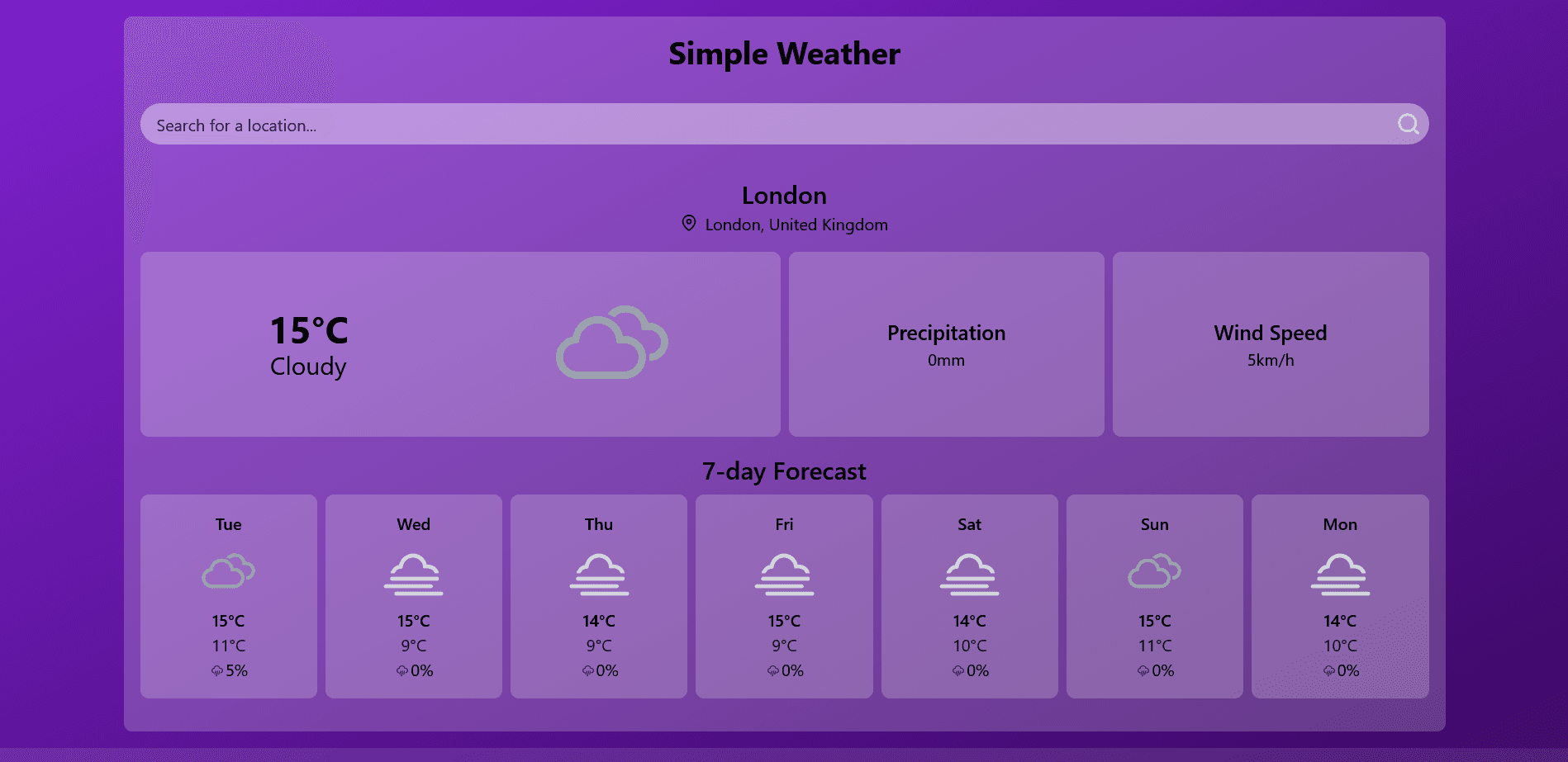 Simple Weather